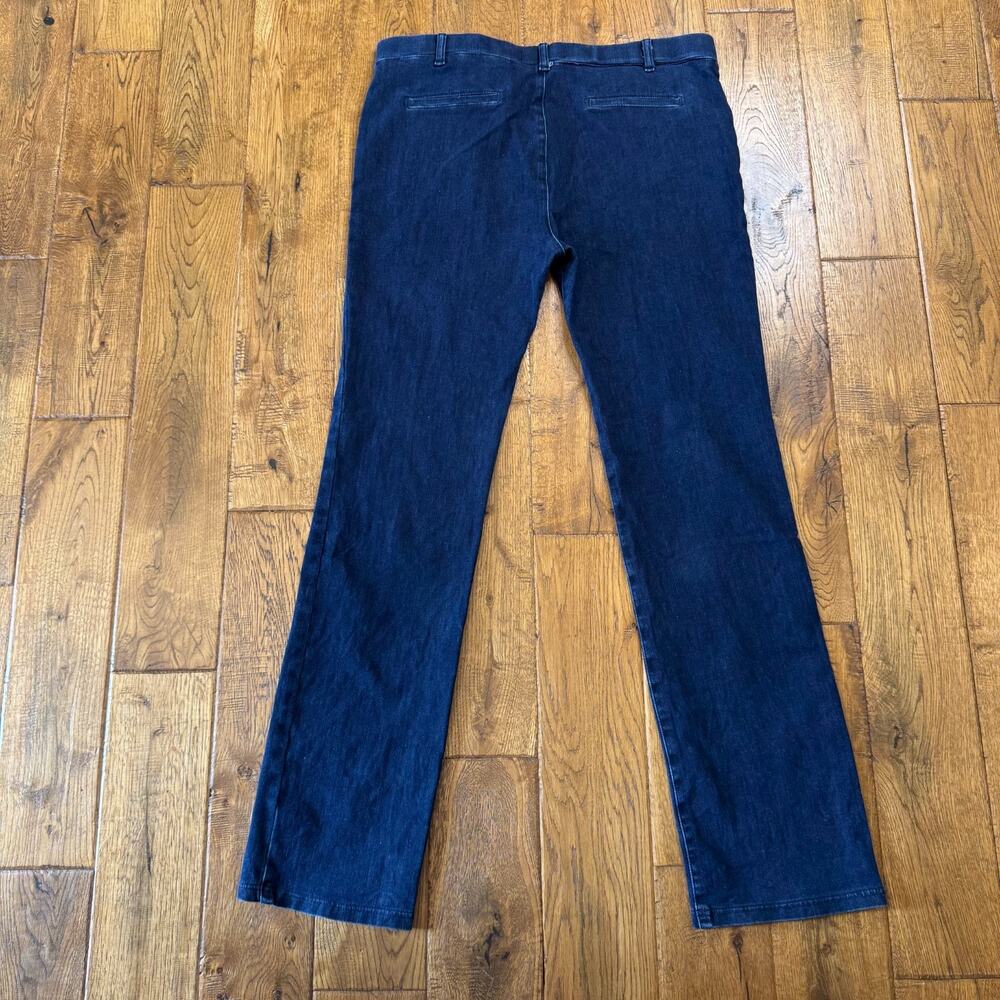 Betabrand 4-Pocket Straight Leg Pull On Yoga Denim Pants Womens Sz XL Dark Wash - Picture 6 of 7